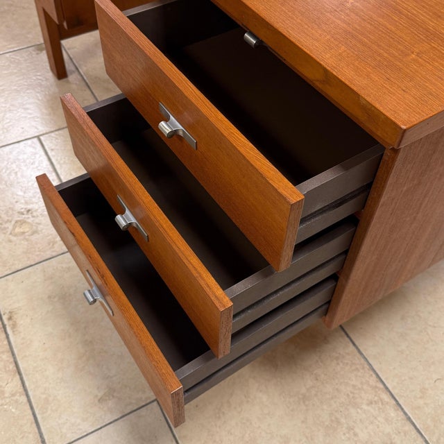 Mid 20th Century Mid-Century Modern Danish Teak Executive Desk For Sale - Image 5 of 5
