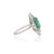 Metal Regal 18k White Gold 3.31ct Zambian Emerald & 1.04ct Diamond Halo Cocktail Ring Size 4 For Sale - Image 7 of 17