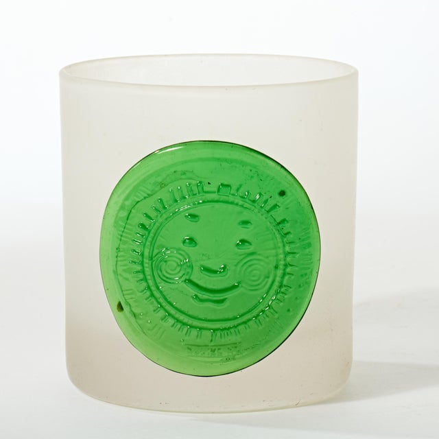 Mid 20th Century Highball Glasses With Green Glass Embellishment - Set of 6 For Sale In Phoenix - Image 6 of 9