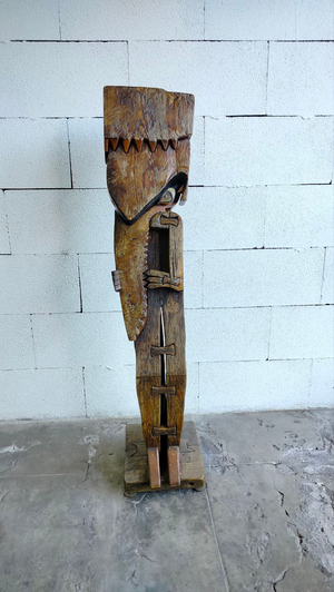Luciano Bertolotto, Marine Player Sculpture, 1990, Recycled Wood