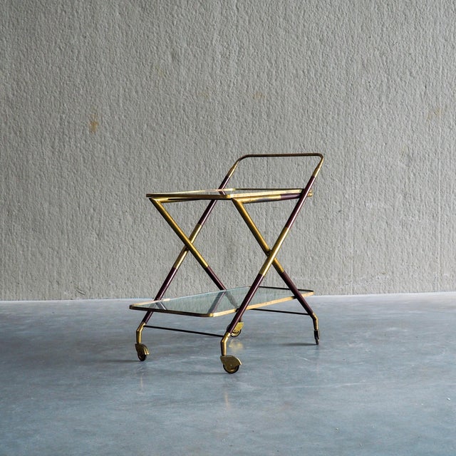Italian Bar Trolley attributed to Cesare Lacca, 1960s For Sale - Image 14 of 18