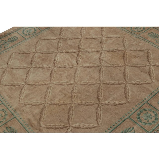 This antique 10x10 Savonnerie rug is a rare new unveiling from Rug & Kilim’s European Collection. On the Design: Hand-...