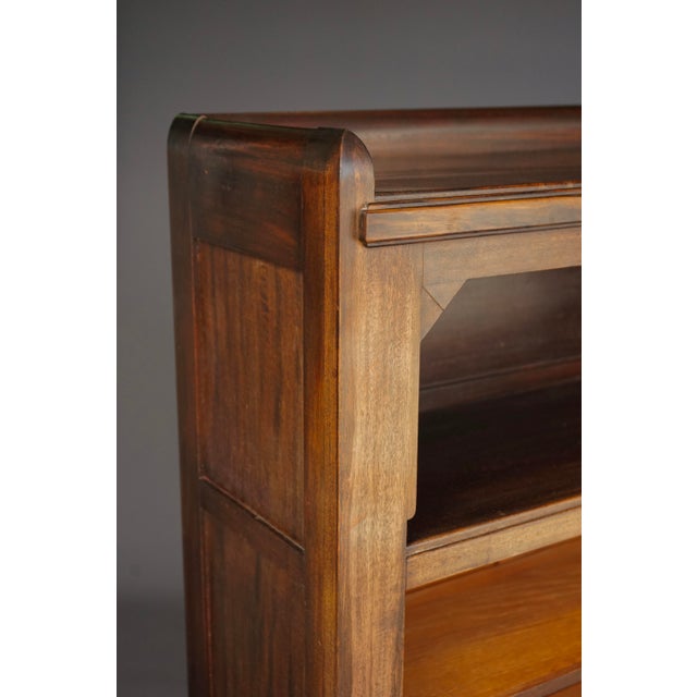 Brown Art Deco Amsterdam School Bookcase from C.H.Eckhart, 1920s For Sale - Image 8 of 14
