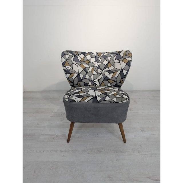 Vintage Cocktail Chair in Fabric For Sale - Image 14 of 15