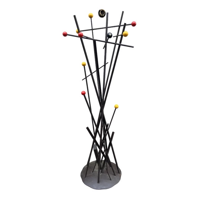 Large Brutalist Coat Rack, 1950s For Sale