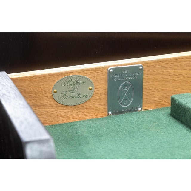 Late 20th Century Barbara Barry for Baker Modern Fluted Black Lacquered Sideboard Credenza For Sale - Image 9 of 11