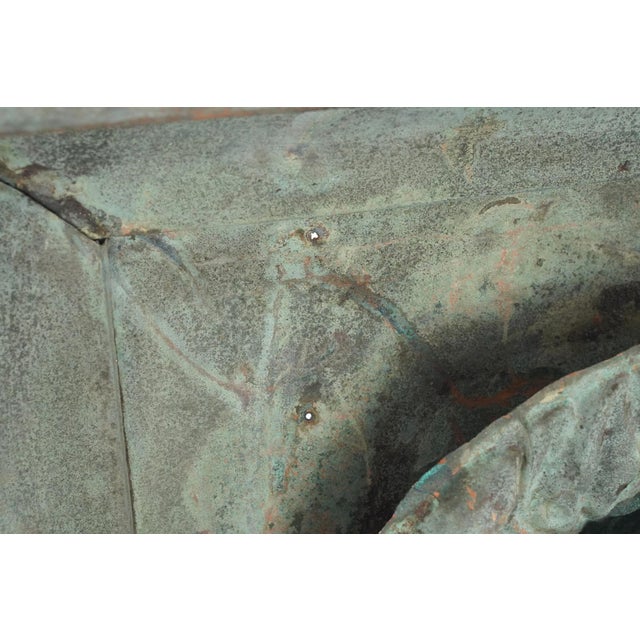 Wood Early 20th Century Copper Architectural Rosette Element For Sale - Image 7 of 16