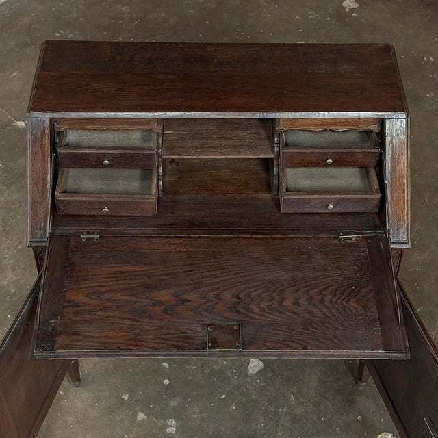19th Century Liègeoise Louis XVI Style Solid Oak Secrétaire For Sale - Image 17 of 18