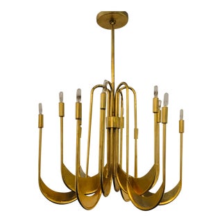 Arteriors Modern Brass Finished Vali Chandelier For Sale