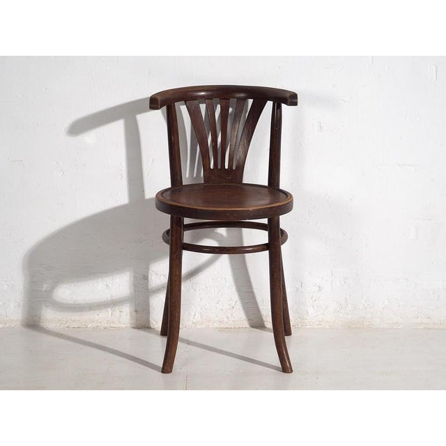 Brown Chairs with Armrests from Thonet, 1920s, Set of 2 For Sale - Image 8 of 11