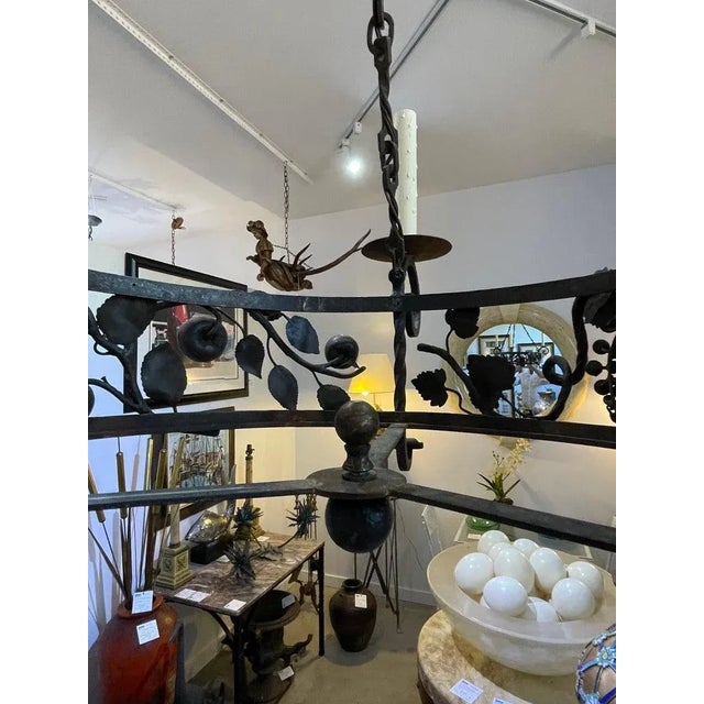 1920s Addison Mizner Attributed Spanish Colonial Revival Chandelier For Sale - Image 12 of 13