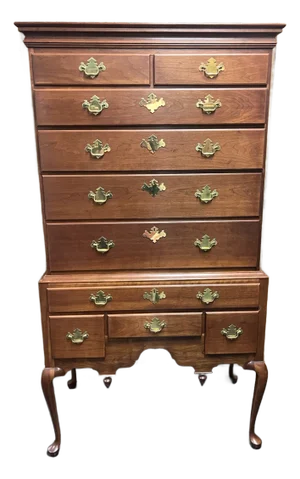 1980s The Bartley Collection English Chippendale Highboy