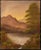 This vibrant landscape painting captures the beauty of a serene lake nestled amidst a picturesque mountain range. The...