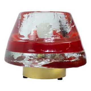 Italian Handmade Glass Table Lamp from Leucos, 1970s For Sale