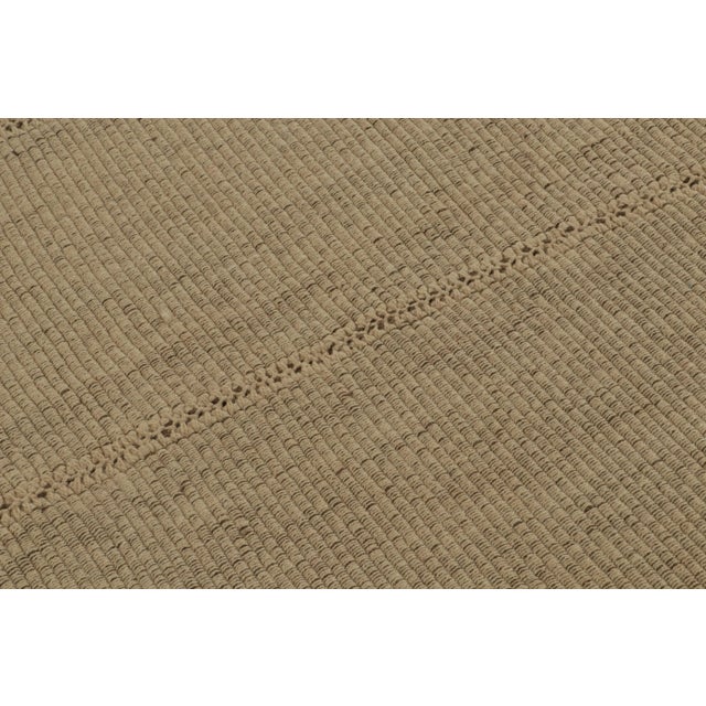 2010s Rug & Kilim’s Contemporary Kilim in Beige With-Brown Accents For Sale - Image 5 of 7