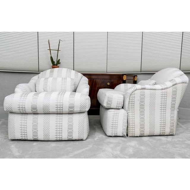 Early 21st Century Pair of Club Chairs Designed by Sally Sirkin Lewis for J. Robert Scott For Sale - Image 5 of 10