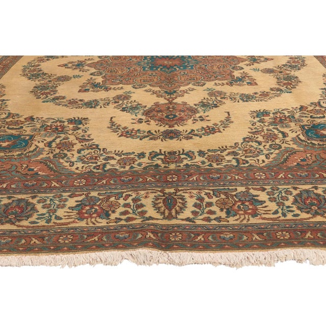 Mid 20th Century Mid 20th Century Vintage Persian Tabriz Rug 08'00 X 11'07 For Sale - Image 4 of 9