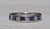 The Oak Hills: Sapphire and Diamond Stackable Band in White Gold For Sale - Image 10 of 11