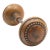 Pair of Antique Beaded 2.25 In. Passage Door Knobs For Sale