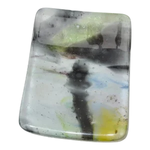 Thick Art Glass Bath Tray