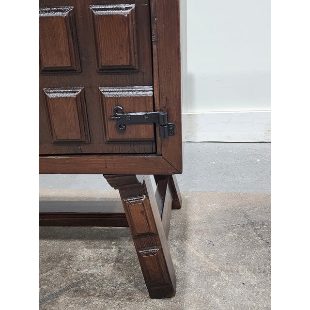 Antique Early 20th Century Spanish Baroque Catalan Carved Wood Credenza For Sale - Image 14 of 16