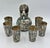 Contemporary 1960s Mexican Alpaca Silver & Abalone Bird of Paradise Pitcher Set - 7 pcs For Sale - Image 3 of 18