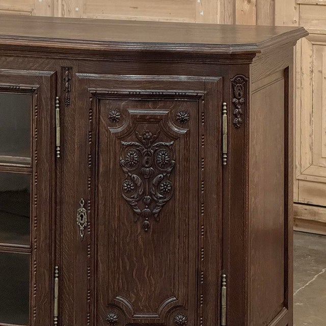 Coffee 19th Century Louis XVI Liégeois Style Oak Display Buffet For Sale - Image 8 of 18