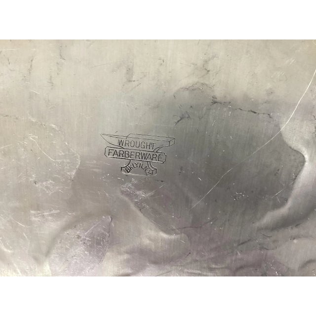Vintage Faberware Wrought Aluminum Rose Platter For Sale - Image 6 of 6