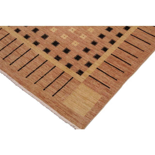 Bohemien Ziegler Nude Tan Hand-Knotted Wool Rug - 8'11'' X 11'8'' For Sale - Image 4 of 8