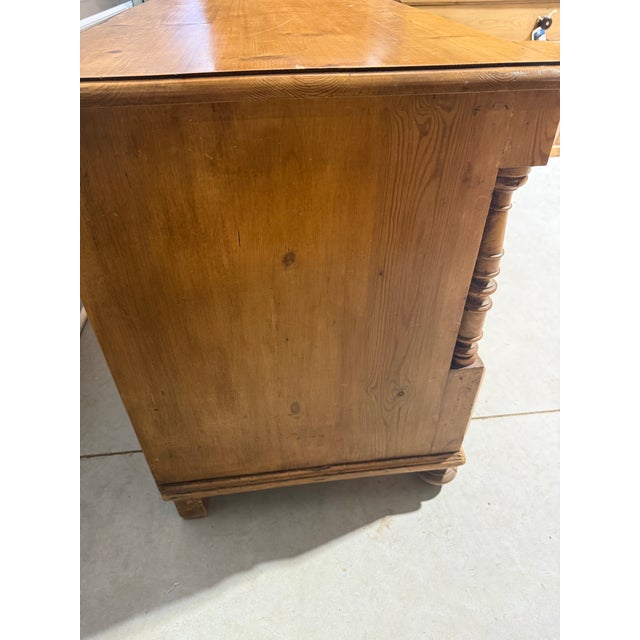 Antique Pine Three Drawers - Chest of Drawers From England For Sale - Image 13 of 18
