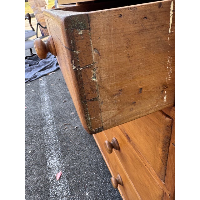 19th Century 19th Century Pine Chest of Drawers For Sale - Image 5 of 13