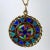 French 18 Karat Yellow Gold and Enamel Window Plique a Jour Pendant Medal, 1950s For Sale - Image 4 of 18