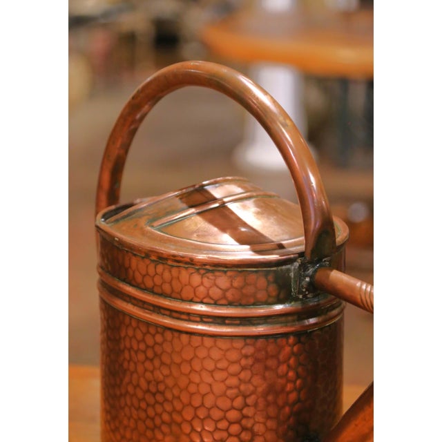 19th Century French Brass and Copper Watering Can From Normandy For Sale In Dallas - Image 6 of 11