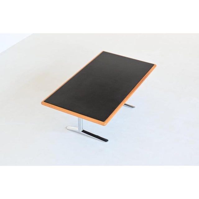 Leather and Oak Writing Desk by Warren Platner for Knoll, USA, 1970s For Sale - Image 14 of 17