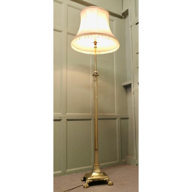 Vintage Telescopic Brass Floor Lamp, 1930 For Sale - Image 3 of 7