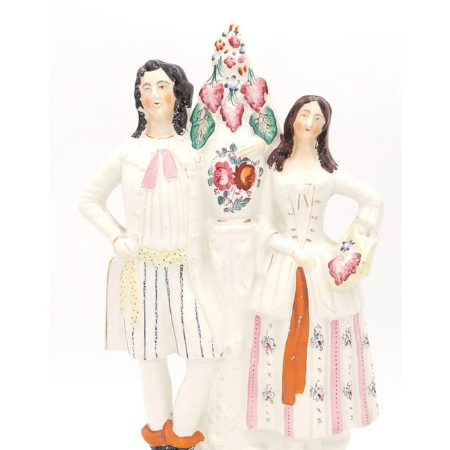 Ceramic A Young Couple, English Staffordshire, Circa 1870 For Sale - Image 7 of 9