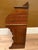 Antique Quarter Sawn Solid Oak Child's Roll Top Trestle Desk - Original Brass For Sale - Image 12 of 13