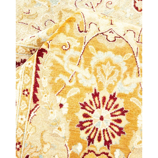 Textile Vintage Traditional Hand Knotted Wool Runner Rug, Ivory - 6'0" X 12'7" For Sale - Image 7 of 9