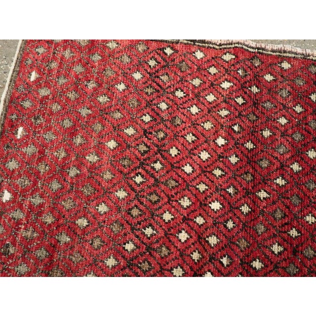 Burgundy Galerie Shabab Collection Mid-20th Century Turkish Anatolian Gallery Carpet For Sale - Image 8 of 10