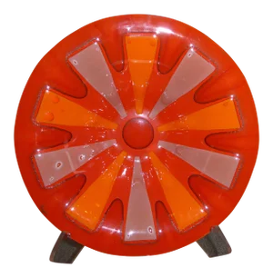 1960s Scandinavian Modern Michael & Frances Higgins Fused Glass Bowl