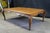 Antique French Country Oak Leather Coffee Cocktail Table For Sale - Image 4 of 12