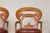 Brown Swivel Bar Stools with Carved Backs and Faux Leather Seats – Set of 3 For Sale - Image 8 of 12