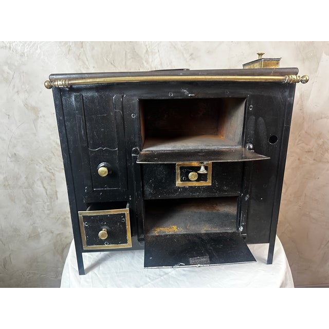 Metal Antique Children's Stove in Cast Iron, 1890s For Sale - Image 7 of 12
