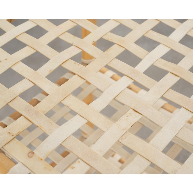 McGuire Antalya Leather Four-Tier Rattan Étagère Plant Stand For Sale - Image 16 of 18