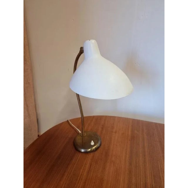 Scandinavian Modern Brass Table or Desk Lamp by Harald Notini for Böhlmarks, 1950s For Sale - Image 10 of 14