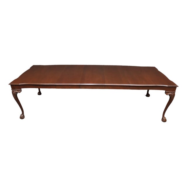 Harden Cherry Claw-and-Ball Extension Dining Table With Leaves For Sale