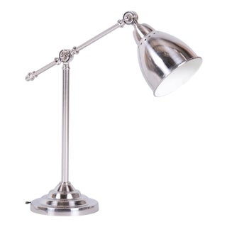 Vintage Bauhaus Table Lamp in Chrome-Plated Steel, France, 1980s For Sale