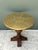 Late 20th Century Vintage Brass and Wood Pedestal Table For Sale - Image 5 of 12