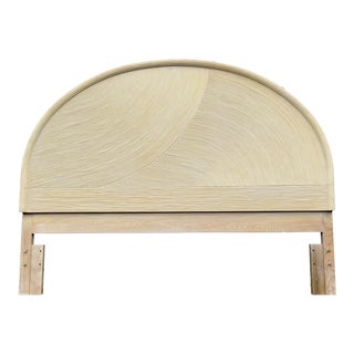 Vintage Pencil Rattan Queen Headboard For Sale