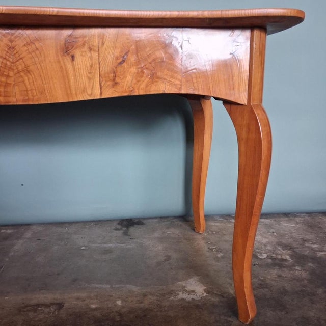 Biedermeier Table in Cherrywood with Marquetry, 1820s For Sale - Image 18 of 18